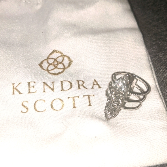 Ava Rose Silver Druzy Triple Ring Sz 7- GORG!! - Picture 1 of 7
